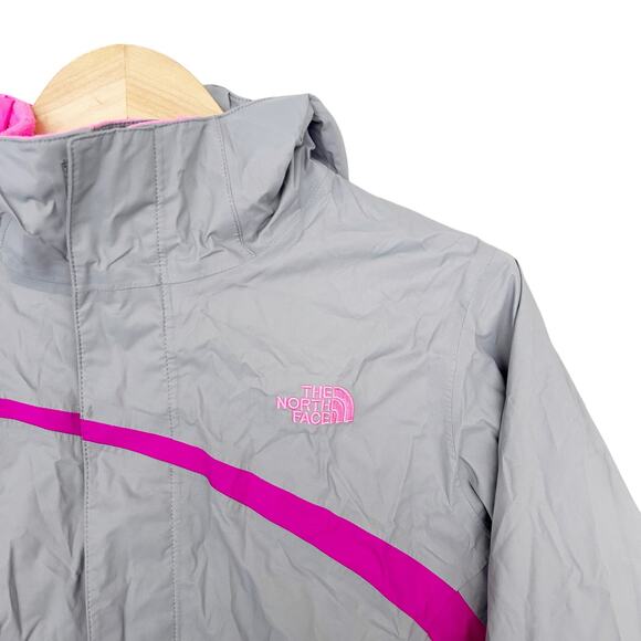 The North Face Gray Pink Hyvent 3 in 1 Jacket Sz XL Girls - Picture 3 of 9